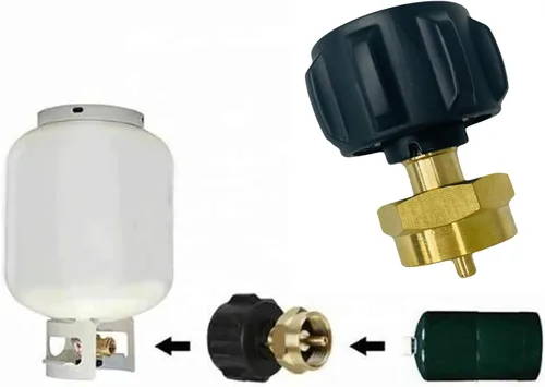 Miniatura 4 de Adaptador de repuesto de propano para tanques de 1 libra, adaptador de propano llena 1 libra de 20 libras, acoplador de tanque de cilindro de gas LP