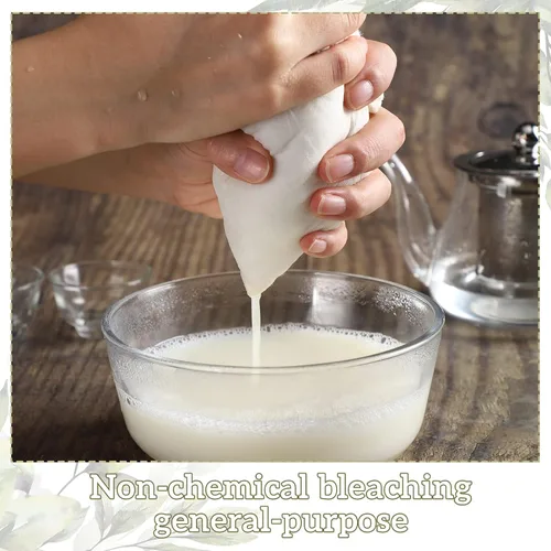 Miniatura 6 de Boao 50 bolsas de té de tela de queso de 6 x 8 pulgadas para colar, filtro de té reutilizable, bolsas sueltas vacías para sopa y especias
