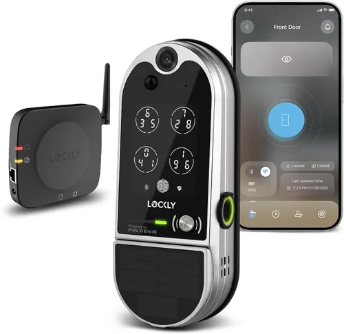 Miniatura 10 de Lockly Vision Elite - Cerradura inteligente de video con cámara, cerrojo inteligente Wi-Fi para puerta delantera, teclado PIN Genie®, cerradura