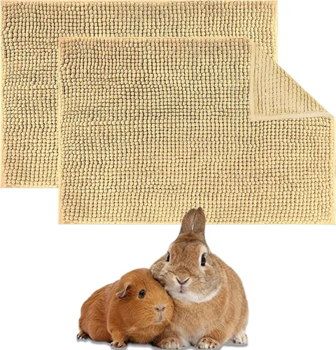 Oncpcare Paquete de 2 fundas de forro polar lavables para conejillos de indias, conejos, hurones, chinchillas, ratas, almohadillas suaves y