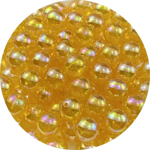 Miniatura 19 de 400 cuentas redondas acrílicas de 0.315 pulgadas de color AB, cuentas espaciadoras redondas con agujeros para aretes, pulseras, collares, llaveros