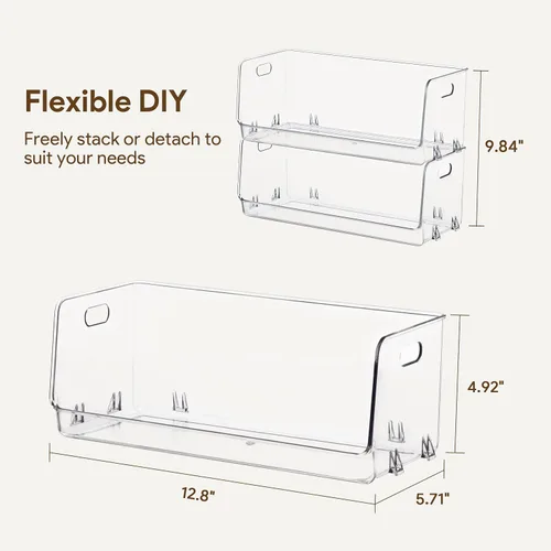 Miniatura 2 de HBlife Zapatero de acrílico transparente para niños, organizador de almacenamiento de zapatos para bebé, piso, entrada, dormitorio, 2 niveles
