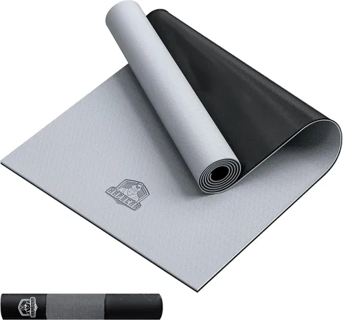 HAPBEAR Large Yoga Mat - 72"x36" Extra Wide Exercise Mat - 1/4" Thick Dual Color PVC | Anti-Slip Surface & High Cushioning - Ideal for Yoga, Pilates