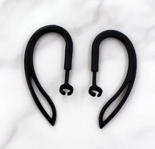 Miniatura 7 de 2 pares de ganchos para las orejas compatibles con AirPods 3, 2, 1 y Pro, rotación de 360, longitud ajustable, antideslizante para deportes al aire