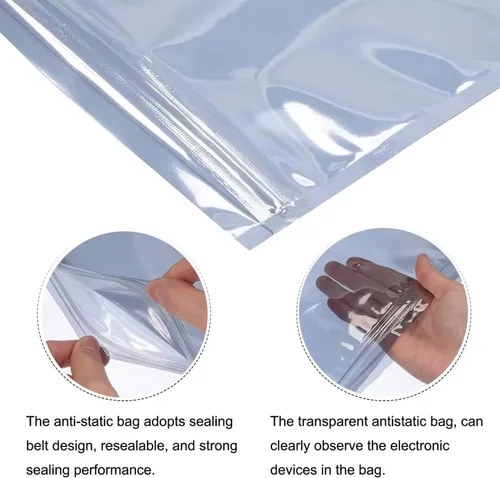 Miniatura 4 de Bolsas antiestáticas Bolsa de blindaje ESD con etiquetas antiestáticas para disco duro SSD HDD Tarjeta madre Tarjeta de video RAM Dispositivos