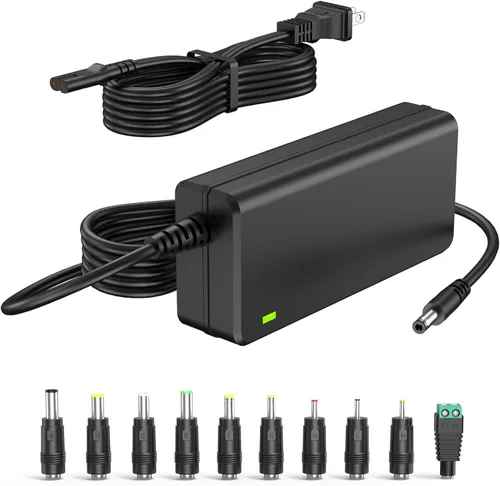 Cargador de cable de alimentación de 42V 1.7A 1.5A 1A 0.5A DC en adaptador de 42V con 10 tomas intercambiables fuente de alimentación para