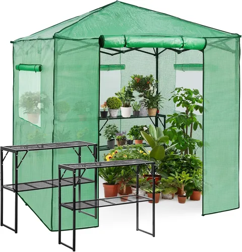 Miniatura 14 de EAGLE PEAK - Invernadero instantáneo emergente, para plantas de jardinería en interiores y exteriores, puertas con cremallera enrollable y ventanas