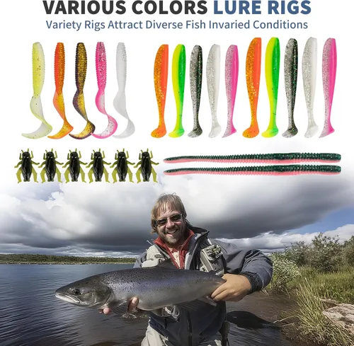 Miniatura 5 de WITOROR Fishing Lures, Tackle Box with Tackle Included, Crankbaits, Spoon, Hooks, Weights & Other Accessories, Fishing Bait Lure Gear Kit Gifts for