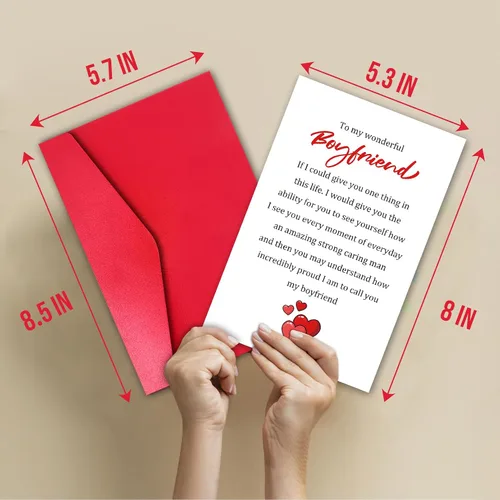 Miniatura 2 de TQDaiker Preciosa tarjeta del día de San Valentín para novio, dulce tarjeta de Vday para él, prometido, tarjeta de amor sincero para novio, To My