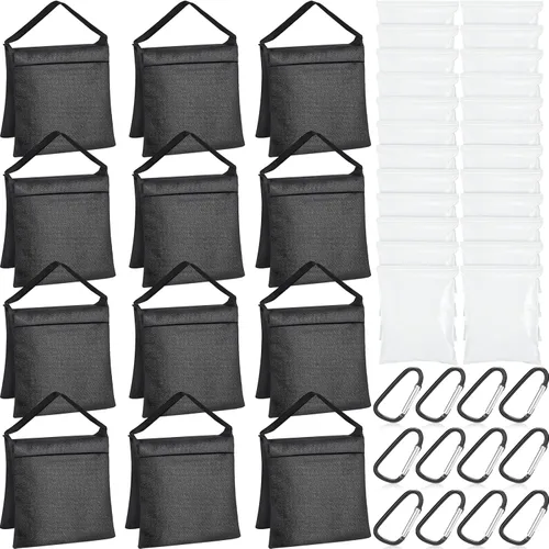 Paquete de 12 bolsas de peso para fotografía, bolsa de peso llena de estudio fotográfico, bolsa de arena pesada vacía para fotografía, soporte de