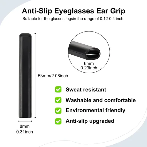 Miniatura 3 de 20 pares de almohadillas antideslizantes de silicona para gafas, retenedor de silicona para lentes