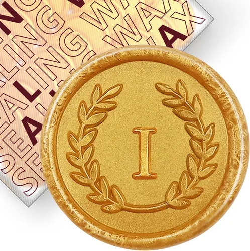 Miniatura 25 de 100 calcomanías adhesivas de sello de cera con letra A, hechas a mano, sin necesidad de sellar, rasgar y usar calcomanías de cera para invitaciones