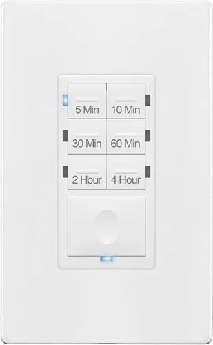 Miniatura 9 de ENERLITES Interruptor de temporizador de cuenta regresiva, ventilador y temporizador de luz, 5 minutos a 4 horas, indicador LED de luz nocturna