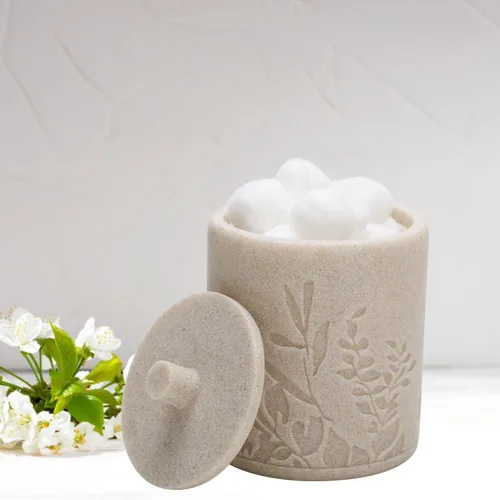 Miniatura 4 de Aksipo - Juego de accesorios de baño beige, 4 piezas de conjunto de accesorios de baño de resina resistente, dispensador de jabón de manos, juego