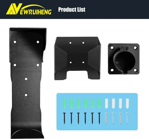 Miniatura 8 de Juego de soporte para cargador de vehículo eléctrico y caja de control, almacenamiento de cargador de vehículo eléctrico de montaje en pared, base