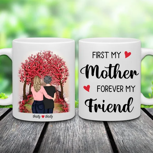 Miniatura 2 de WHIDOBE Taza de café personalizada de 11 onzas, taza de 15 onzas para mamá, hija con personajes femeninos, nombres, citas, regalo para mamá de hija
