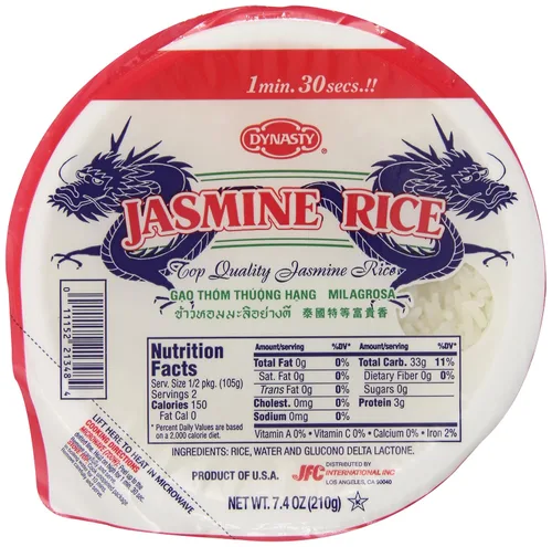 Miniatura 4 de Dynasty Jasmine - Arroz cocido para microondas, 7.4 onzas (paquete de 6)