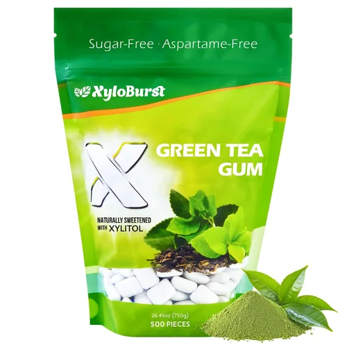 Miniatura 11 de XyloBurst Goma de mascar de xilitol Sin azúcar, sin gluten, apto para dieta cetogénica, goma de mascar sin aspartamo para la salud bucal, goma