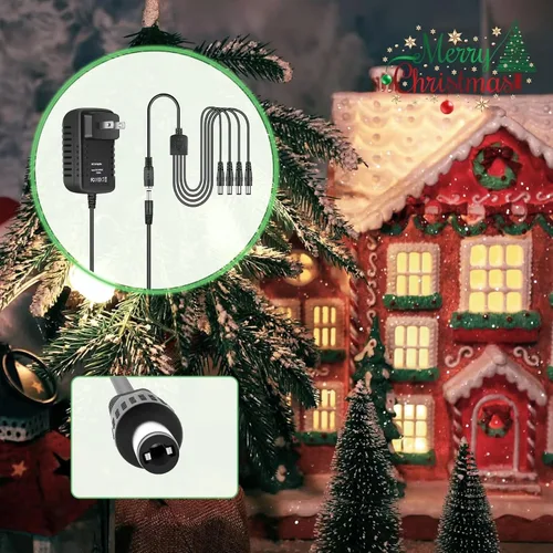 Miniatura 2 de AC-DC - Cargador de alimentación de repuesto para Lemax 74295, accesorio iluminado de Navidad con tomas de salida de 3/4