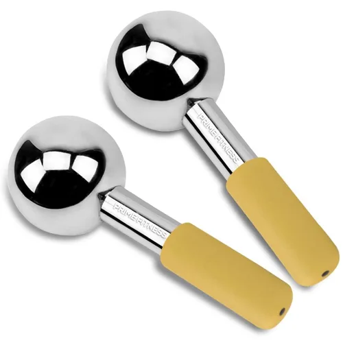 Miniatura 16 de Globos de hielo para faciales Rodillo de enfriamiento de acero irrompible Bastones criogénicos para rostro Masajeador para rostro, cuello