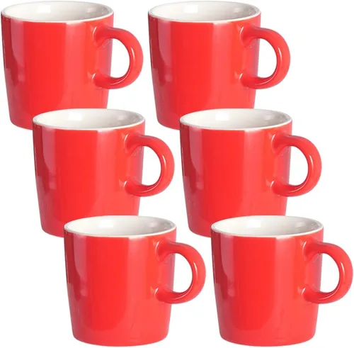 Miniatura 10 de homEdge Mini Taza de Espresso de Porcelana, 4 Onzas / 120 ml Pequeñas Tazas de Café Cerámicas Demitasse para Espresso, Té - Juego de 6, Turquesa