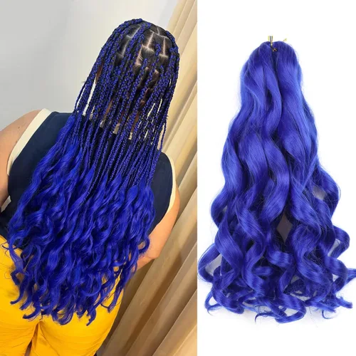Miniatura 71 de Cabello rizado francés trenzado de 10 pulgadas, color 4, cabello rizado preestirado, 8 paquetes de trenzas de ganchillo de rizo francés para trenzas