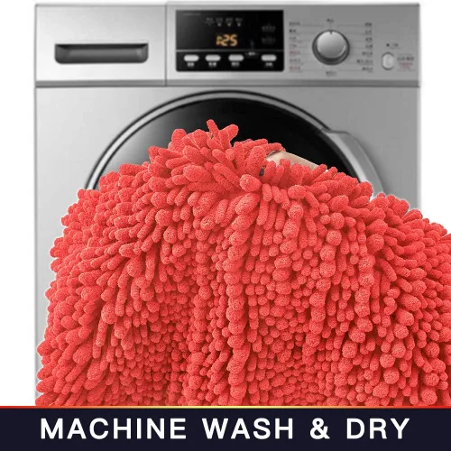 Miniatura 119 de Walensee Alfombra de baño antideslizante (24x17 pulgadas, rosa polvoriento) absorbente de agua, súper suave, lanuda de felpilla, lavable a máquina