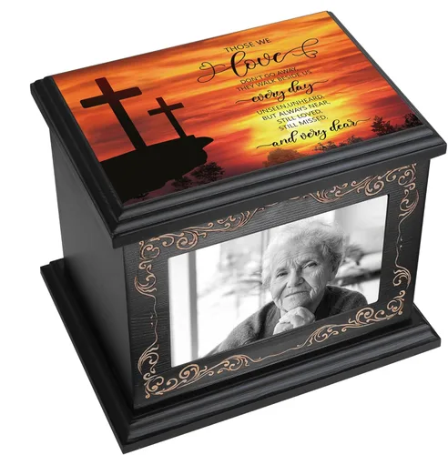 Miniatura 9 de Urnas de cremación para cenizas humanas de adultos hombres o mujeres, urnas funerarias conmemorativas para cenizas con marco de fotos, caja de urnas