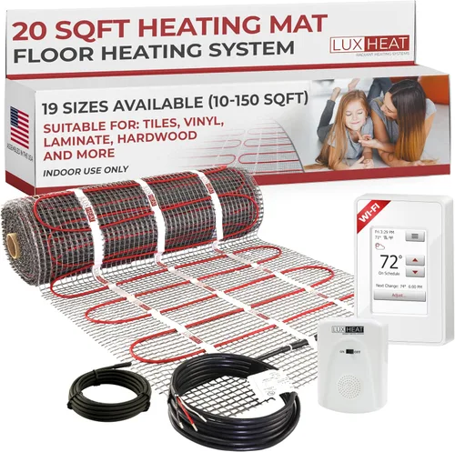 Miniatura 15 de Kit de tapete de calefacción de piso LuxHeat 80 pies cuadrados - 120V para debajo de laminado y baldosas - Sistema de piso radiante eléctrico