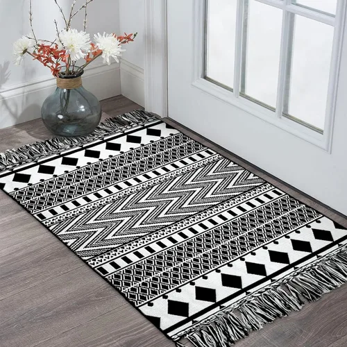 Miniatura 215 de IOHOUZE Alfombra de Área Lavable 4x6 Antideslizante con Respaldo de Goma Alfombras Tejidas para Entrada Interior Alfombras de Dormitorio Alfombra