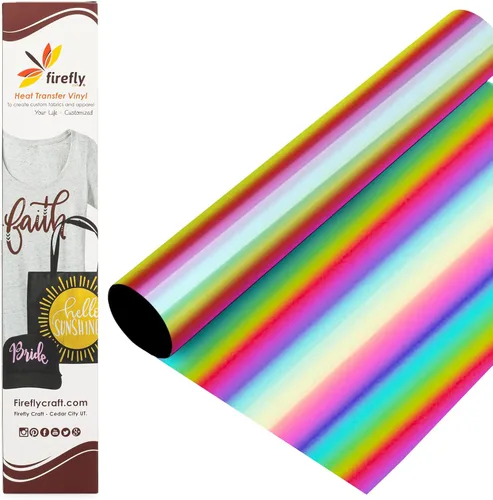 Miniatura 59 de Firefly Craft - Lámina de vinilo de transferencia de calor con purpurina turquesa HTV - Vinilo para transferencia térmica - Hojas de tela