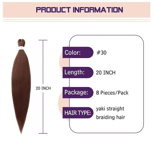 Miniatura 4 de Beyond Beauty - Trenzas preestiradas de cabello profesional sin picazón, ajuste de agua caliente, fibra sintética, textura Yaki, extensiones
