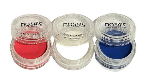 Mosaic HydroCream - Paquetes de personajes de pintura facial para niños, no mancha, lavable, fórmula vegana gentil hipoalergénica. Pasteles de