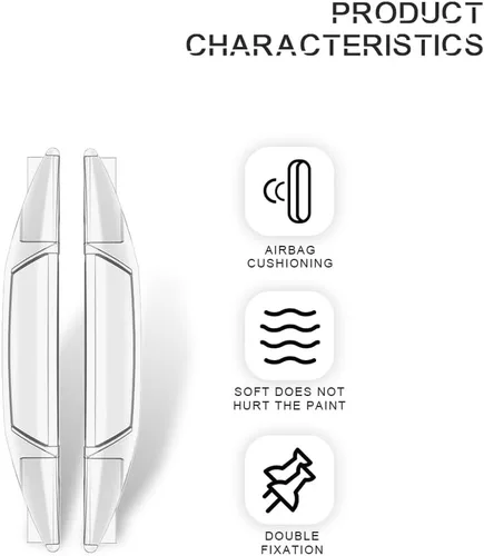 Miniatura 6 de 4 tiras de parachoques para puerta de automóvil, protectores de borde de puerta de automóvil, protector autoadhesivo para puerta de automóvil