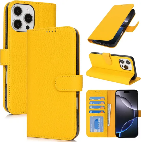 Miniatura 146 de Zouzt Funda para iPhone 11 de 6.1 pulgadas de piel auténtica con 4 ranuras para tarjetas, tarjetero con bloqueo RFID, tapa magnética, función atril