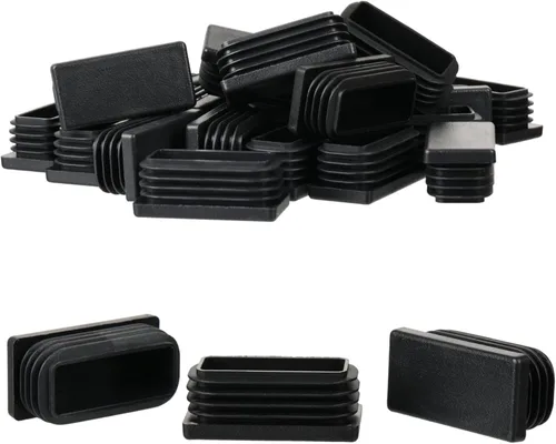 Miniatura 10 de Tapones de plástico para extremos de tubo cuadrado de 1/2 pulgada, tapones de extremo de silla de 0.5 pulgadas (0.512 in), tapones de tubo de 1/2 x