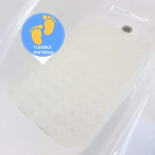 Miniatura 2 de SafeLand - Tapete antideslizante para baño, ducha, bañera, material TPR, ecológico, sin PVC, lavable a máquina, sin olor, con potentes ventosas