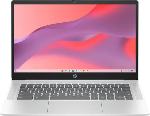 HP Chromebook de 14 pulgadas, procesador Intel N200, 4 GB de RAM, SSD de 128 GB, plata glaciar
