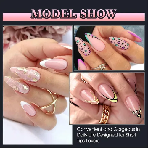 Miniatura 4 de Gelike EC Kit de 240 Puntas de Uñas de Gel Suave - Extensiones de Uñas Completas con Cobertura Transparente - Puntas de Uñas Postizas de Gel