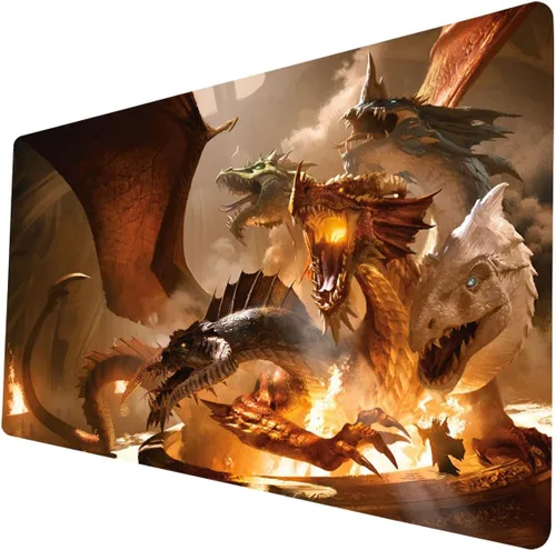 Miniatura 10 de Tapete de juego para MTG, bordes cosidos, TCG, 24 x 14 pulgadas, antideslizante, Dragon MTG, superficie lisa, base de goma, alfombrilla de mouse