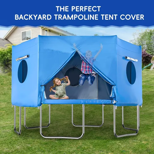 Miniatura 2 de Tienda de campaña para cama elástica de 14 pies, se adapta a 6 postes rectos, diversión al aire libre para niños, protege del sol (solo tienda)