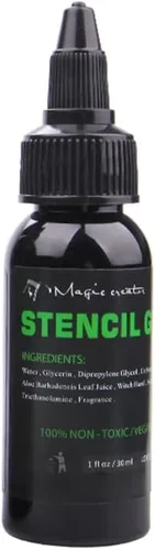 Illusionist Magic Creator - Solución de gel de transferencia de plantillas de tatuaje, produce plantillas oscuras y limpias, dura todo el día (1