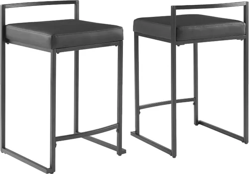 Miniatura 11 de Crosley Furniture Harlowe - Juego de 2 taburetes de bar tapizados con altura de mostrador, cocina y comedor, crema y dorado