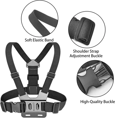 Miniatura 4 de Soporte ajustable para arnés de correa de pecho para teléfono celular, soporte de clip para iPhone, GoPro Hero, AKASO, DJI Osmo cámaras de acción