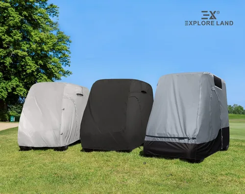 Miniatura 6 de Explore Land Funda impermeable para carrito de golf universal, compatible con la mayoría de marcas, para 2/4/6 pasajeros