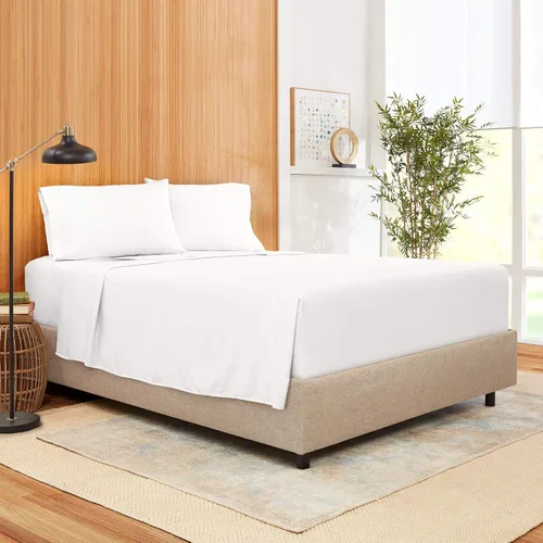 Miniatura 10 de Juego de ropa de cama de 800 hilos de 4 piezas, 100% algodón egipcio, color negro, sábana bajera ajustable de algodón de fibra larga, se adapta a
