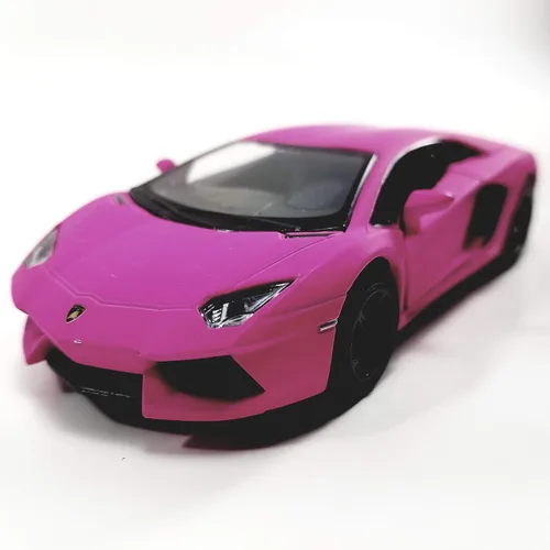 Miniatura 2 de Kinsmart HOT Pink Matte Aventador LP-700 138 O Scale Coche fundido a presión, pequeño