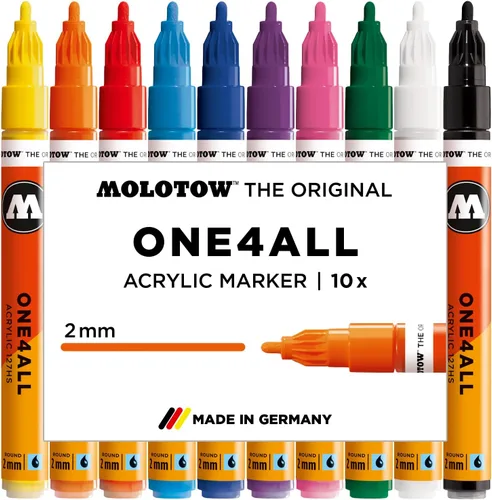 Miniatura 18 de Molotow ONE4ALL - Juego de rotuladores de pintura acrílica 10 colores básicos #1