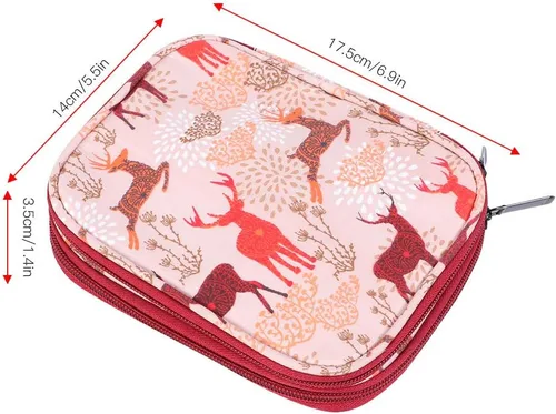 Miniatura 3 de Estuche para agujas de tejer, bolsa de tejer con cremallera, caja organizadora de accesorios de herramienta de costura portátil para llevar