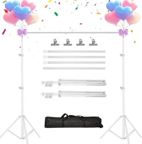 Miniatura 10 de iMounTEK - Soporte para Telón de Fondo para Estudio de Fotografía y Vídeo, 10 Pies de Ancho, Soporte Ajustable para Telón de Fondo, Kit de Soporte